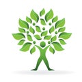 Tree people ecology concept logo