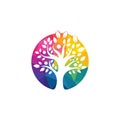 Tree people logo. Healthy people logo design. Royalty Free Stock Photo