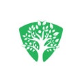 Tree people logo. Healthy people logo design. Royalty Free Stock Photo