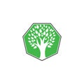 Tree people logo. Healthy people logo design. Royalty Free Stock Photo