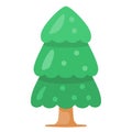 Tree pine wood single isolated icon with flat style