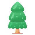 Tree pine wood single isolated icon with smooth style