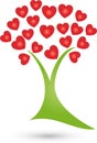 Tree, plant of heart, naturopath and wellness logo