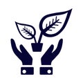 tree, plant, Save Nature, plant tree, Green tree growing in hand icon