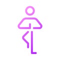 Tree pose pixel perfect gradient linear ui icon