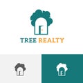 Tree Realty Open Door House Real Estate Logo