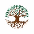 Tree and root design illustration Royalty Free Stock Photo