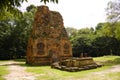 Tree roots cover the temple in Sambor Prei Kuk, Cambodia Royalty Free Stock Photo