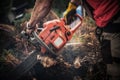 Tree Roots Removal Royalty Free Stock Photo