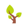 Tree saving plants flat icon