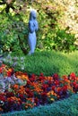 Tree Sculpture, Autumn, flower in Butchart Garden, Victoria, Vancouver Island, British Colombia, Canada Royalty Free Stock Photo