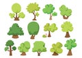 Tree set collection isolated and be fresh be green
