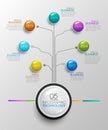 Tree shape infographic design Royalty Free Stock Photo