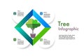 Tree shape infographic design template. Royalty Free Stock Photo