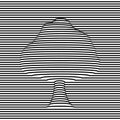 Tree shape in 3d volume optic illusion style Royalty Free Stock Photo