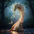 Tree-shaped Harp with Instrumental Elements