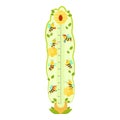Tree-shaped height gauge for children with illustration of cute bees on a tree with different activities
