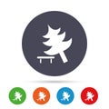 Tree sign icon. Break down tree symbol.