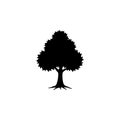 Tree silhouette icon vector illustration