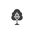Tree silhouette solid icon Royalty Free Stock Photo