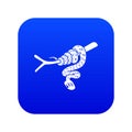 Tree snake icon blue vector Royalty Free Stock Photo