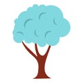 Tree in snow icon, flat style