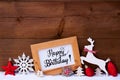Tree, Snowflake, Snow, Ball, Calligraphy Happy Birthday Royalty Free Stock Photo