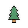 Tree, spruce icon. Simple color with outline vector elements of camping icons for ui and ux, website or mobile application