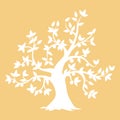 Tree stencil card Royalty Free Stock Photo
