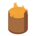 Tree stub icon, isometric style