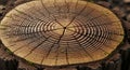 Tree Stump Cross Section Rings Pattern Royalty Free Stock Photo