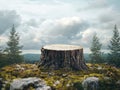 Tree Stump in Forest Royalty Free Stock Photo
