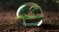 Hopeful rebirth: Sprouting life in a tree stump.