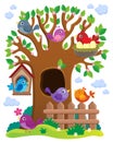 Tree with stylized birds theme image 1