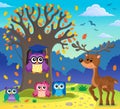 Tree with stylized school owl theme 5
