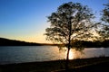 Beaver lake in Rogers Arkansas at sunset Royalty Free Stock Photo