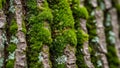 Tree surface highlighting the interaction between live plant growth Royalty Free Stock Photo