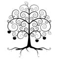 Tree Symbol - Abstract Vector Tree Silhouette Royalty Free Stock Photo