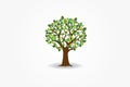 Tree symbol of life logo vector image design Royalty Free Stock Photo