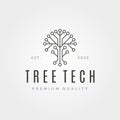 Tree tech logo digital vector symbol illustration design Royalty Free Stock Photo