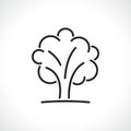 Tree thin line icon symbol