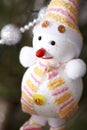 Tree toy snowman close-up Royalty Free Stock Photo
