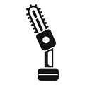 Tree trimming chainsaw icon simple vector. Work accessory Royalty Free Stock Photo