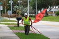 Tree Trimming Worker after Hurricane Irma