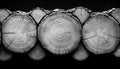 Tree trunk circle pattern, rough old timber stack generated by AI Royalty Free Stock Photo