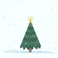 Vector Christmas Tree Isolated from Background Royalty Free Stock Photo