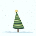 Vector Doodle Christmas Tree Isolated from Background Royalty Free Stock Photo