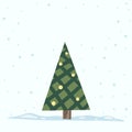 Vector Christmas Tree Isolated from Background Royalty Free Stock Photo