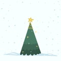 Vector Christmas Tree Isolated from Background Royalty Free Stock Photo