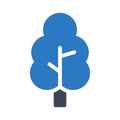 Tree glyph color vector icon Royalty Free Stock Photo